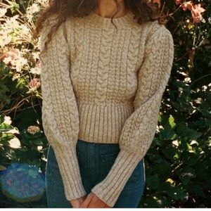 Doen mulberry sweater in dune size S NWT